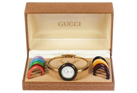 gucci watch hard band with changeable faces